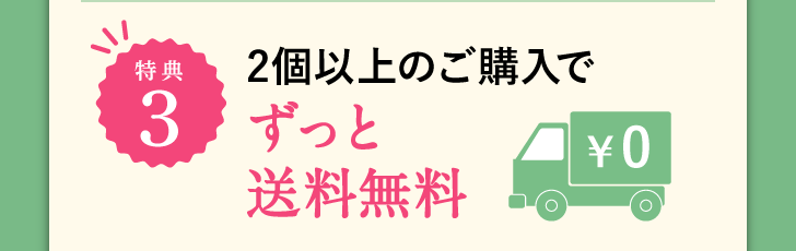 特典3 2箱以上のご購入でずっと送料無料