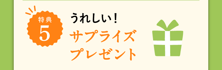特典5 うれしい!サプライズプレゼント