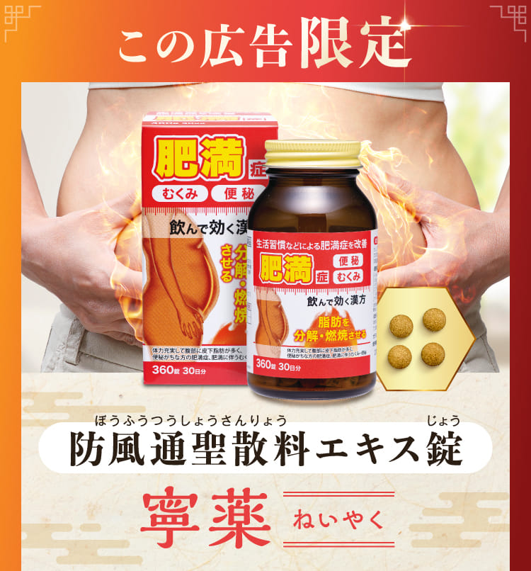 防風通聖散料エキス錠 寧薬