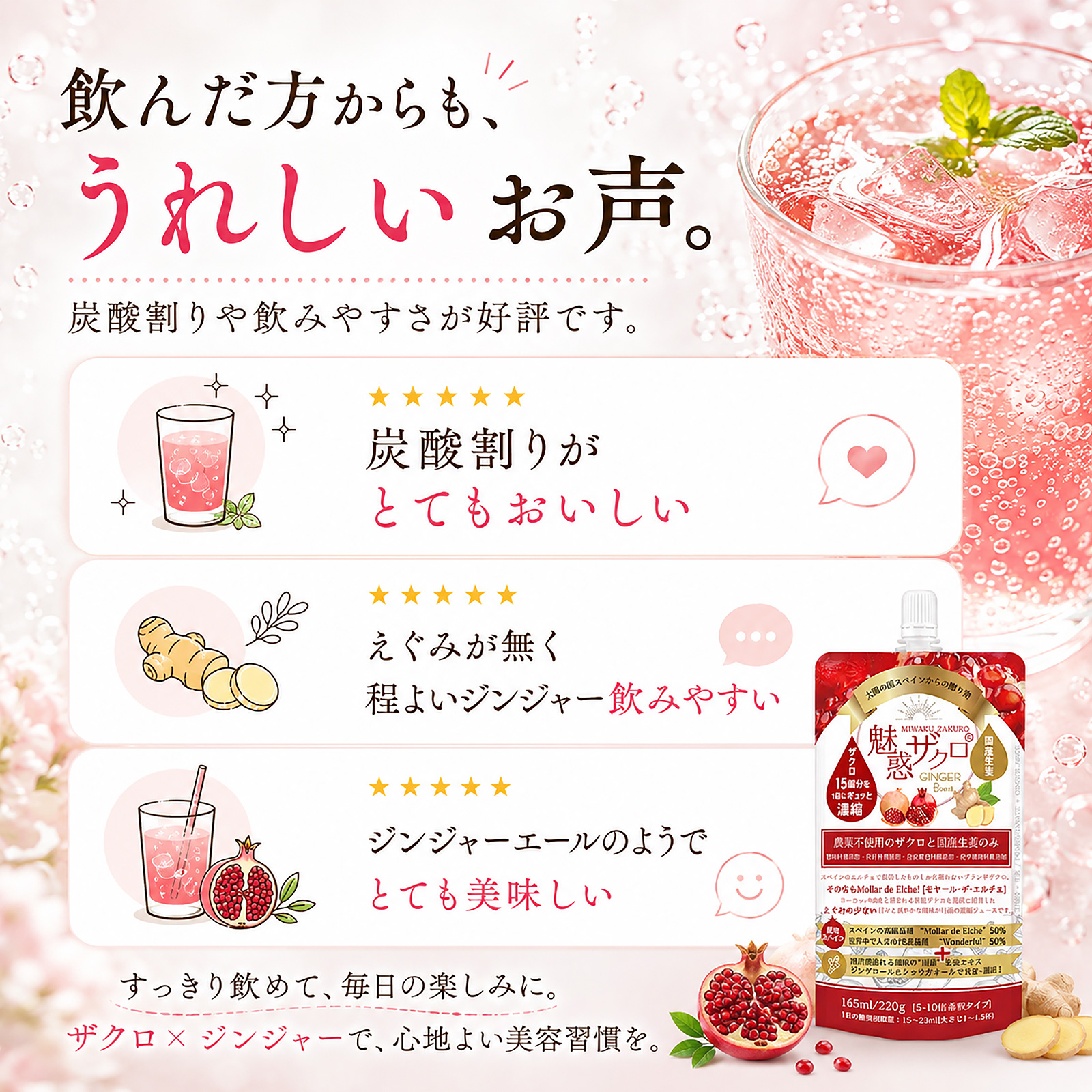 魅惑ザクロ ジンジャーブースト 個数: 1袋