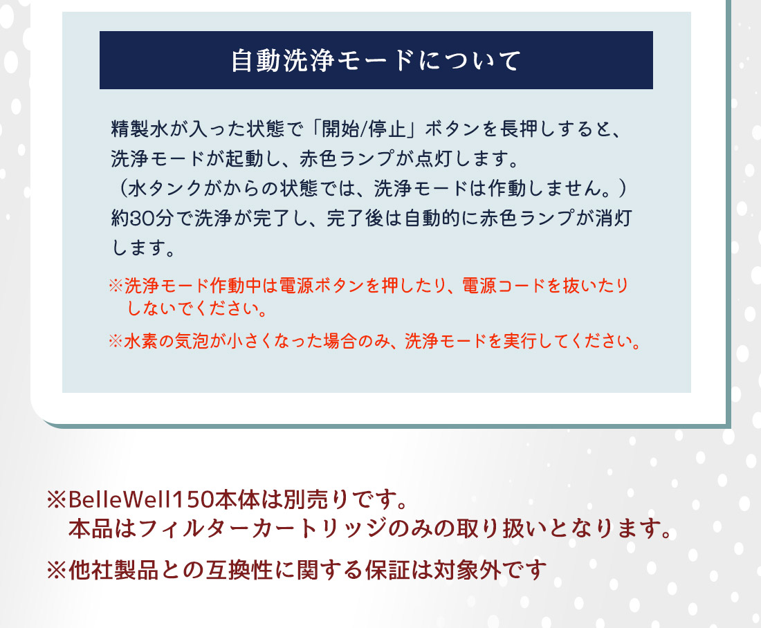 BelleWell 150専用 交換用フィルターカートリッジ