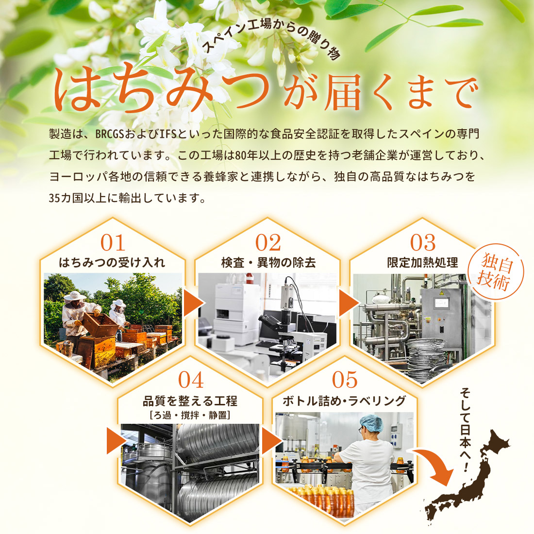 はちみつ Beevelle(ビーベル) はちみつの種類: 百花はちみつ