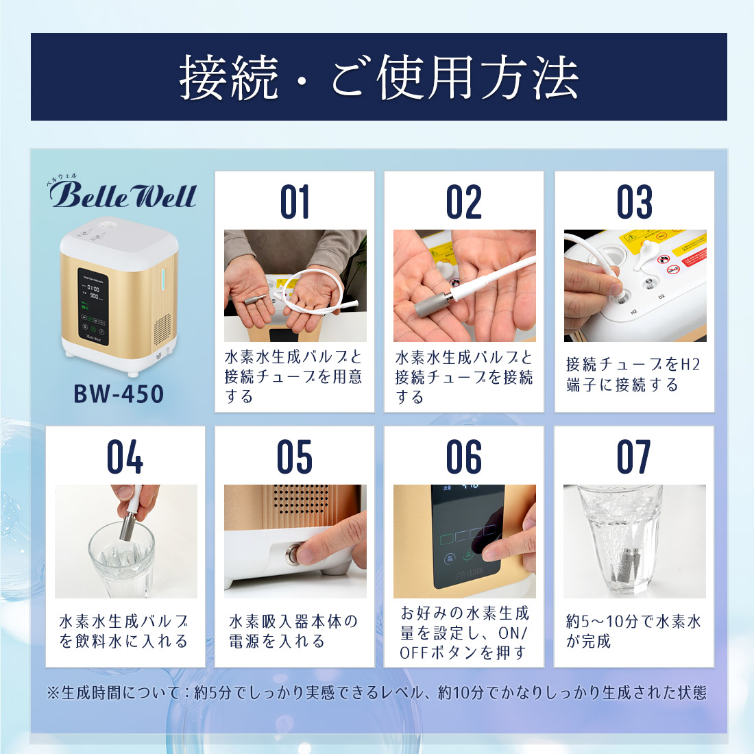 BelleWell BW-450対応 水素水生成バルブセット