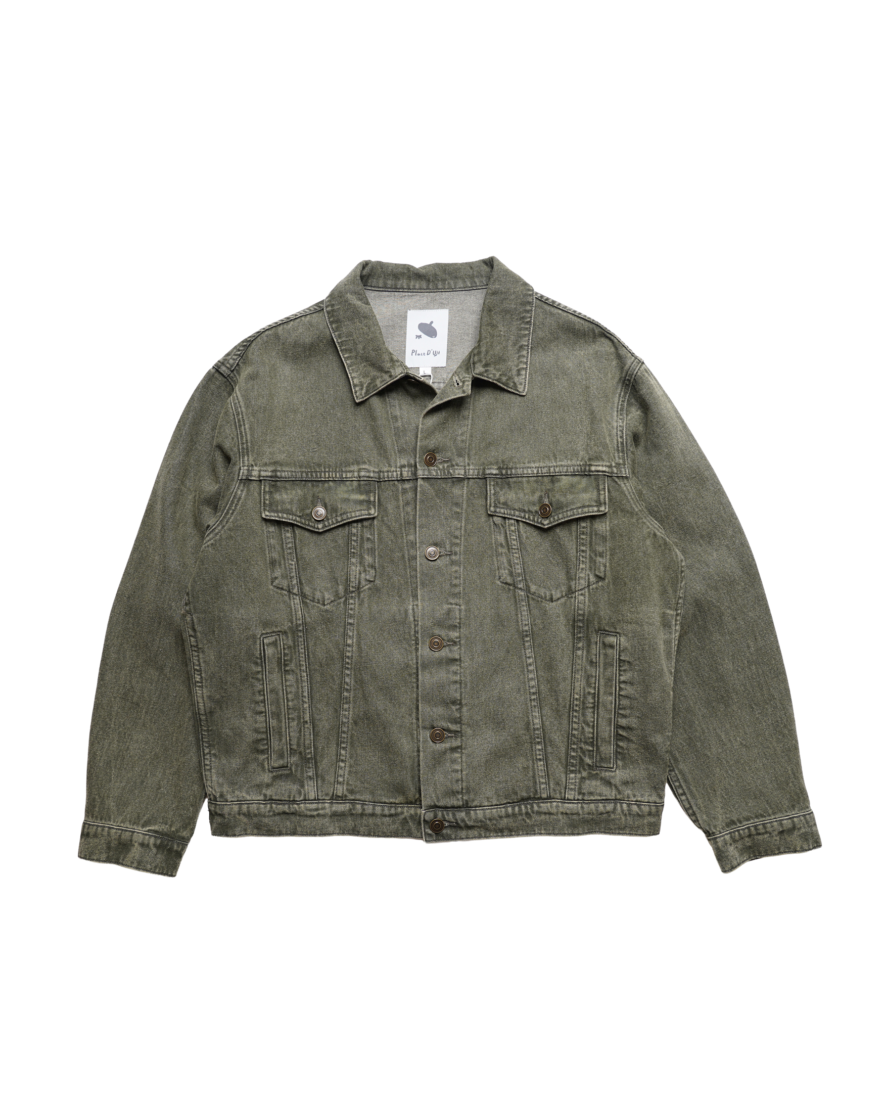 Place D' UJI デニムジャケット グリーン サイズ: M