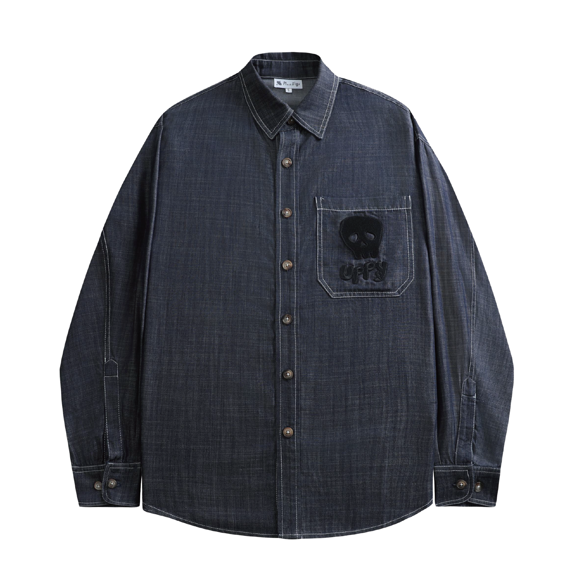 Place D' UJI UPPYシャツ インディゴ