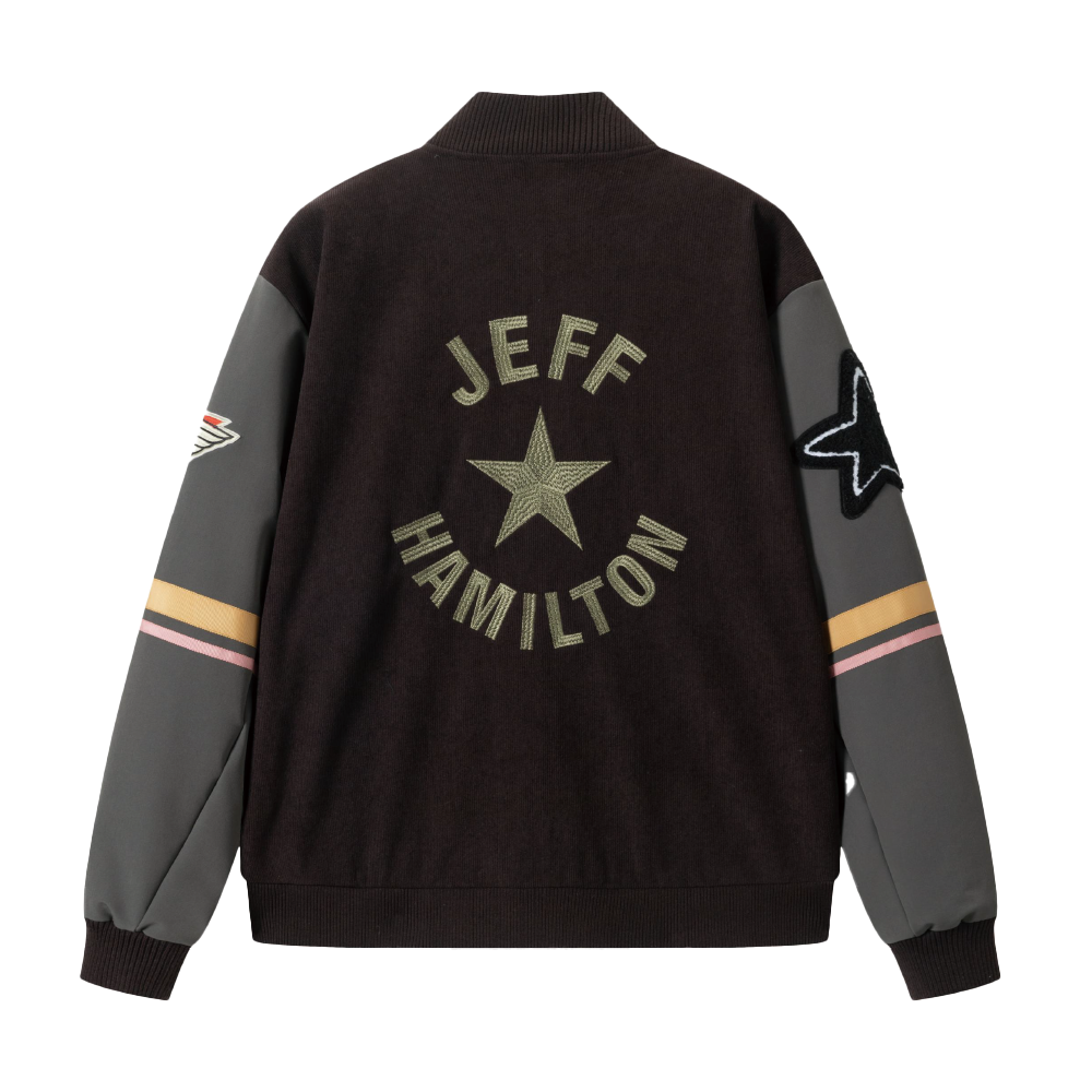 JEFF HAMILTON スタジアムジャンパー ブラウン サイズ: M