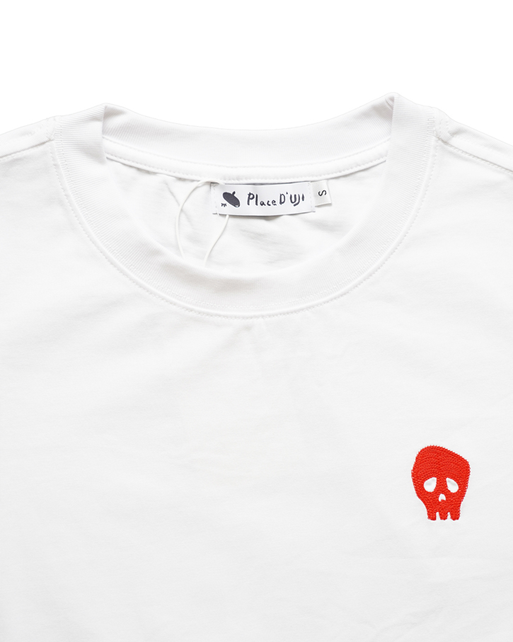 Place D' UJI UPPY刺繍Tシャツ ホワイト サイズ: S