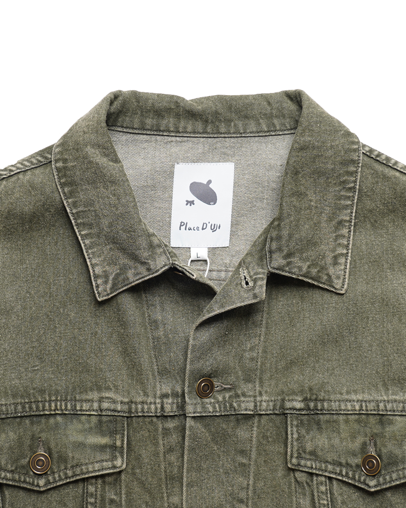 Place D' UJI デニムジャケット グリーン