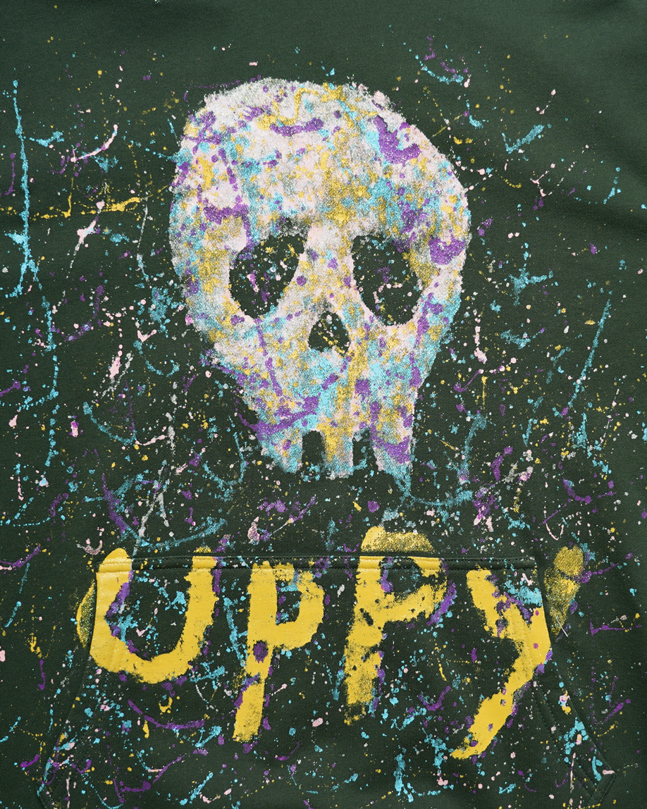 Place D' UJI UPPYデザインパーカー グリーン サイズ: M