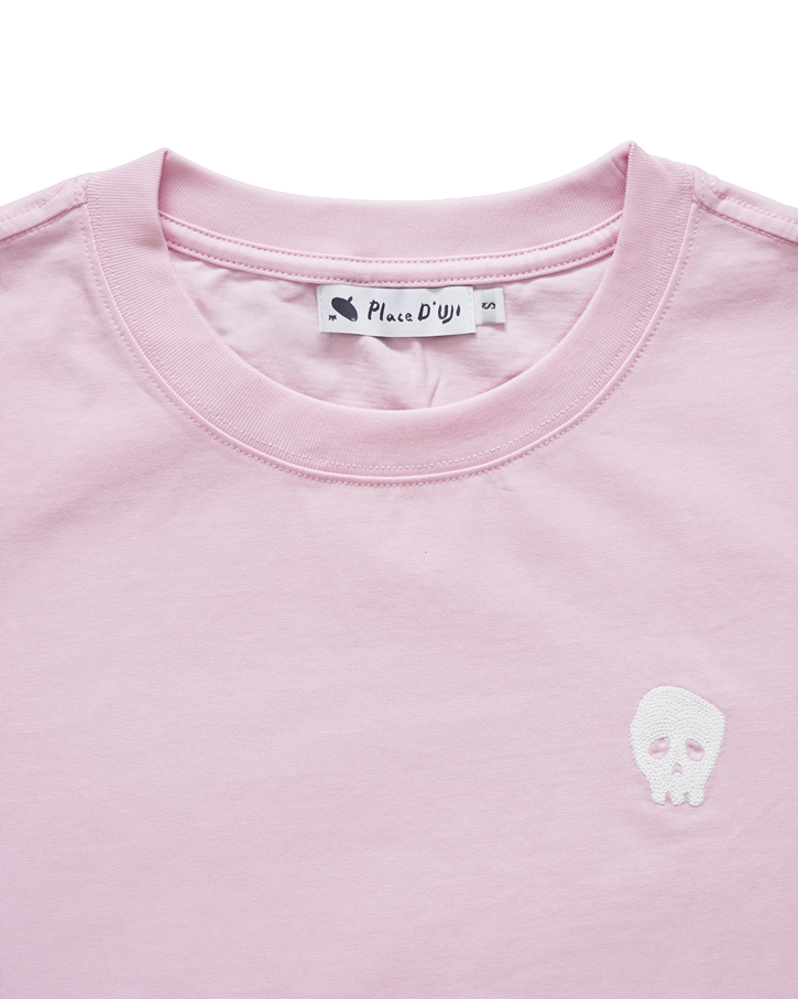 Plece D' UJI UPPY刺繍Tシャツ ライトピンク サイズ: S