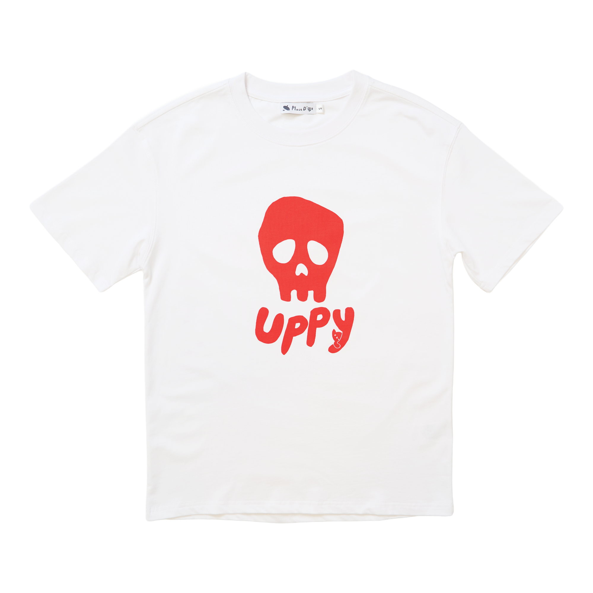 Place D' UJI UPPYカラーTシャツ ホワイト サイズ: S