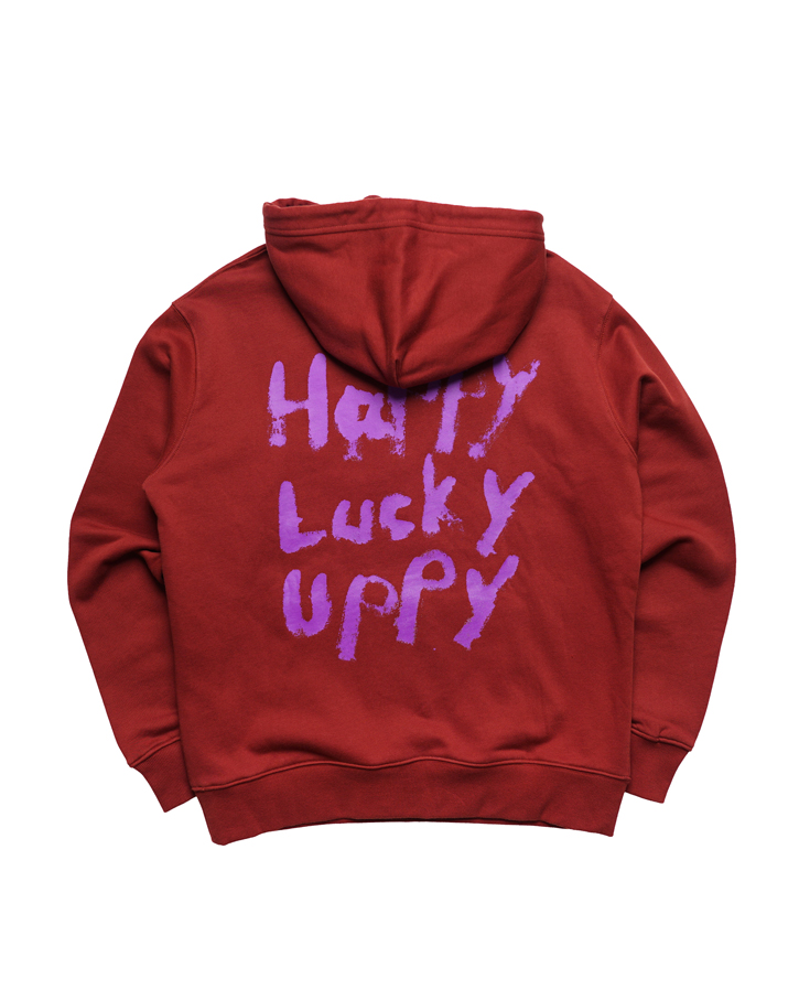 Place D' UJI UPPYデザインパーカー バーガンディー サイズ: M