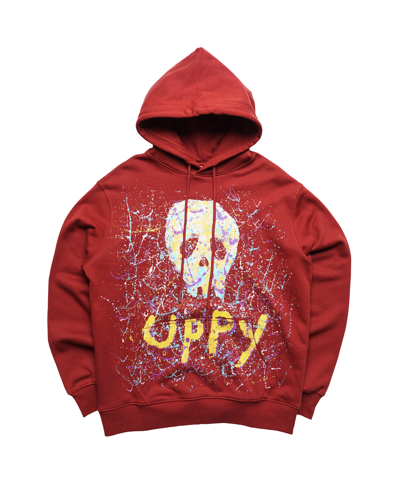 Place D' UJI UPPYデザインパーカー バーガンディー サイズ: M