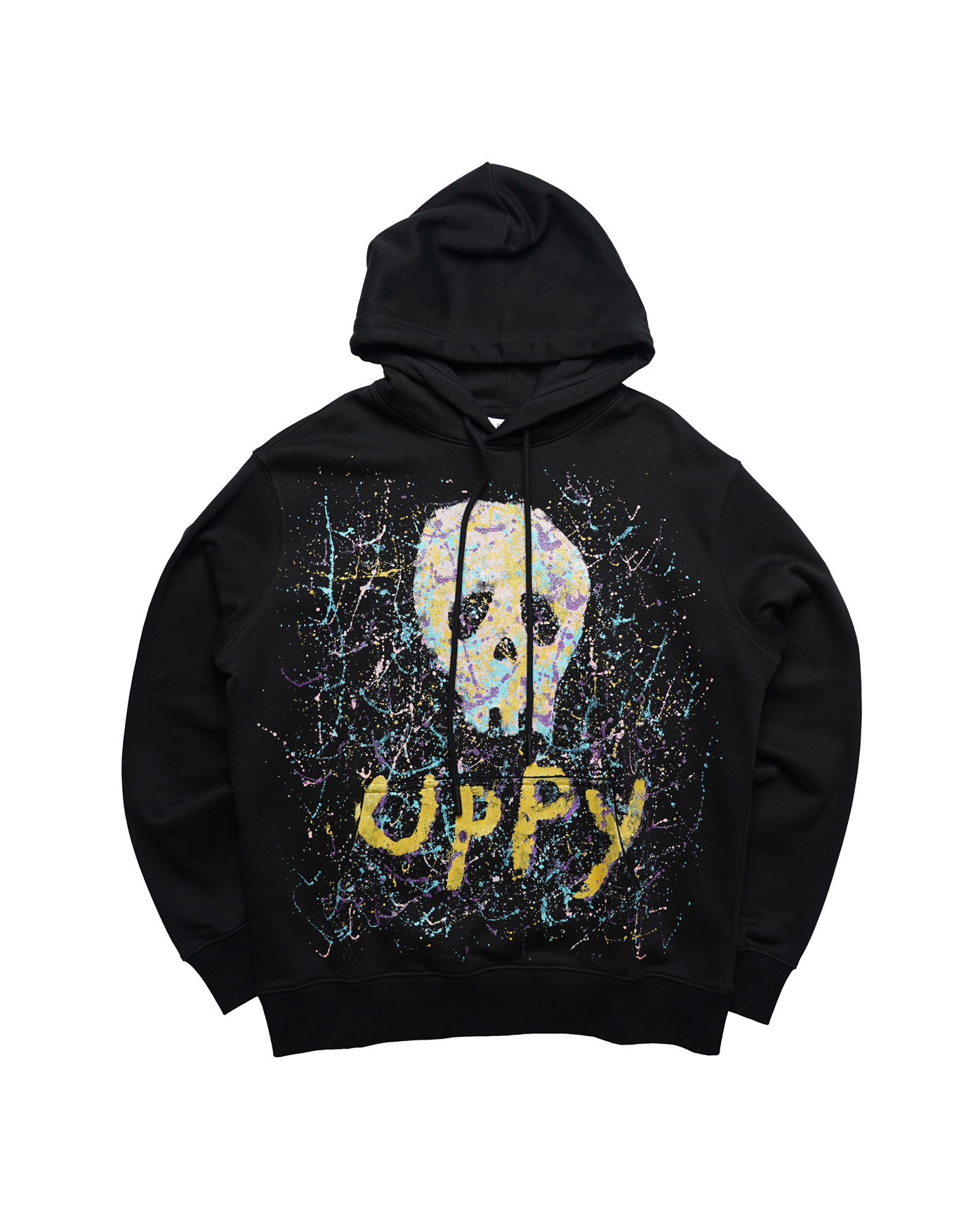 Place D' UJI UPPYデザインパーカー ブラック