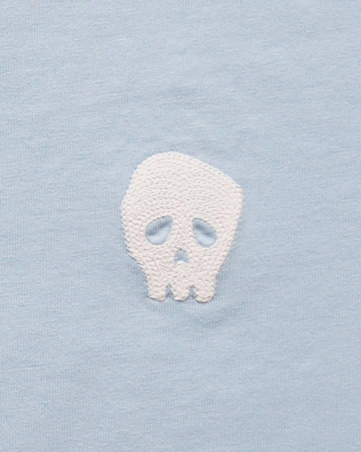 Place D' UJI 刺繍Tシャツ ライトブルー