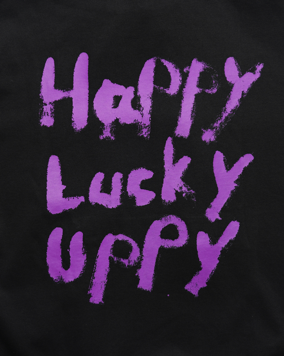 Place D' UJI UPPYデザインパーカー ブラック サイズ: M