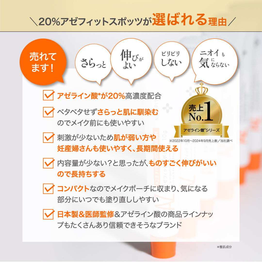 アゼライン酸20%配合シリーズ NIKIPITA（ニキピタ ）公式サイト｜20