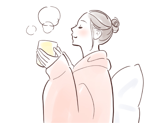 ほっとする女性