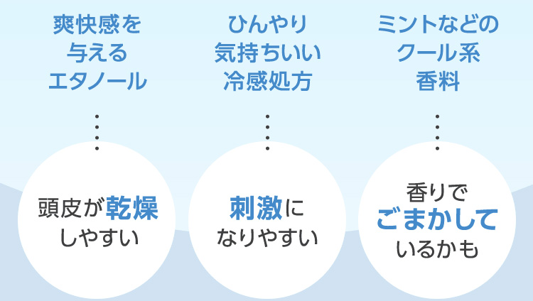 香りや刺激でごまかしている可能性があります