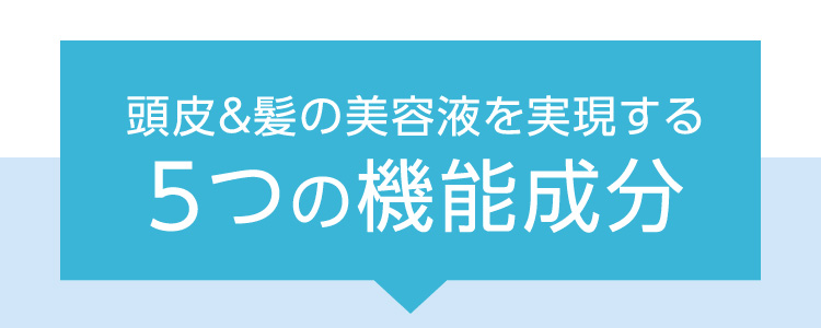 頭皮と髪の美容液を実現する5つの機能成分