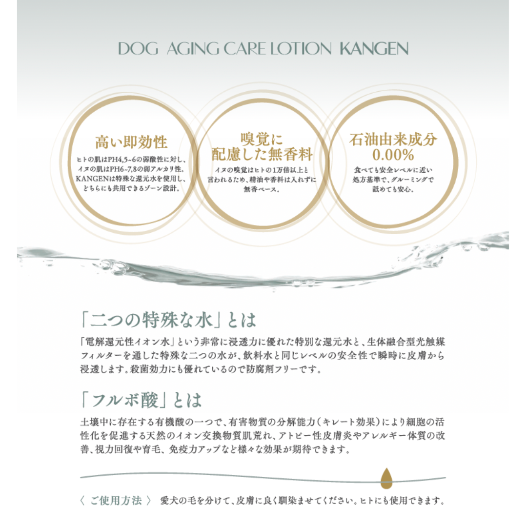 ペット用 エイジングケア 毛並・皮膚のトリートメント KANGEN