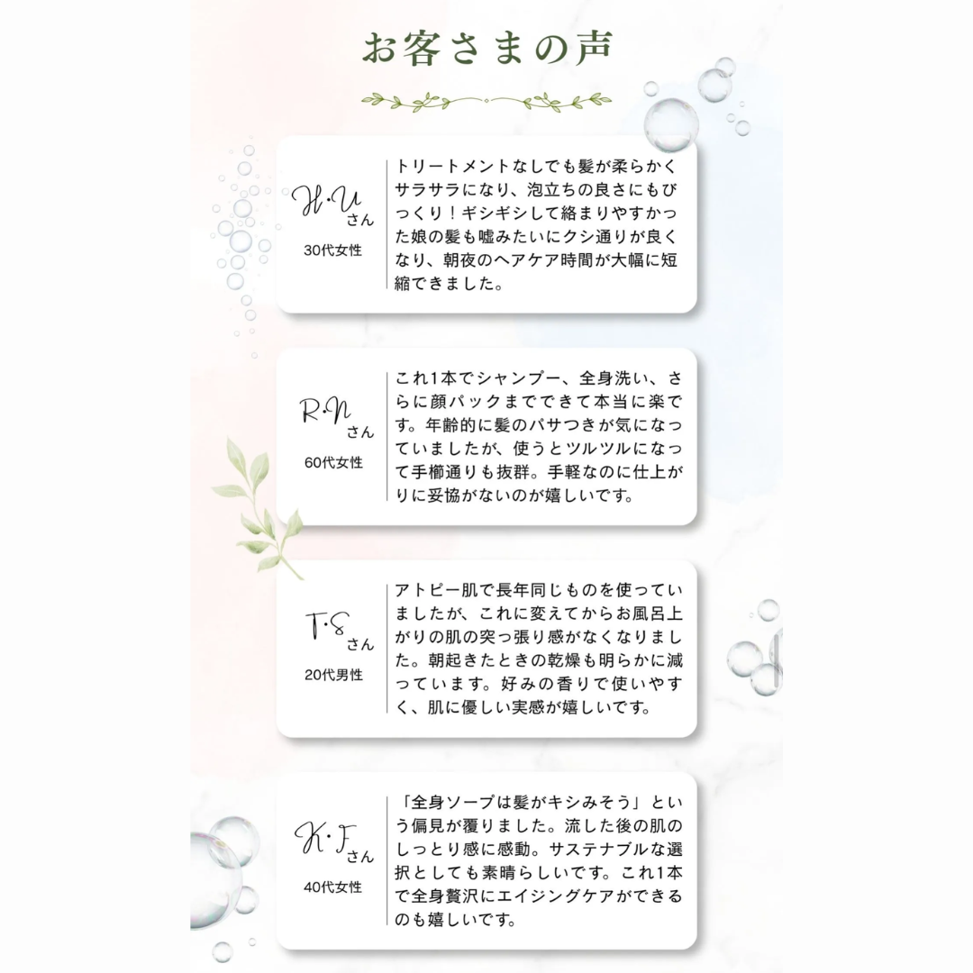 【定期便10%OFF】 肌から飲むサプリ フルボ酸ボディ＆シャンプー Otoha -音羽-