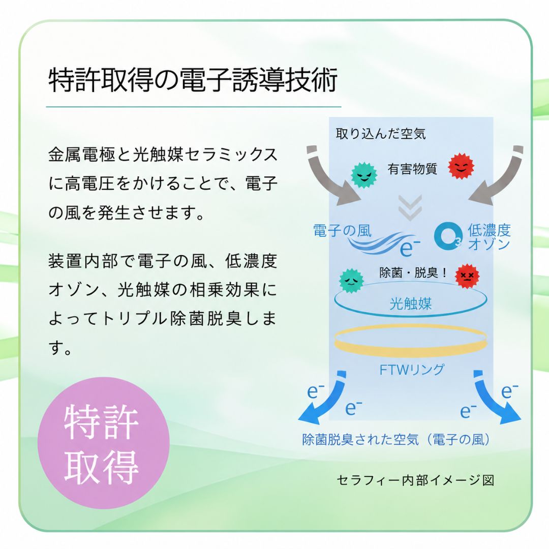 空間を電子リッチに整える 大量電子発生機 FTWセラフィー