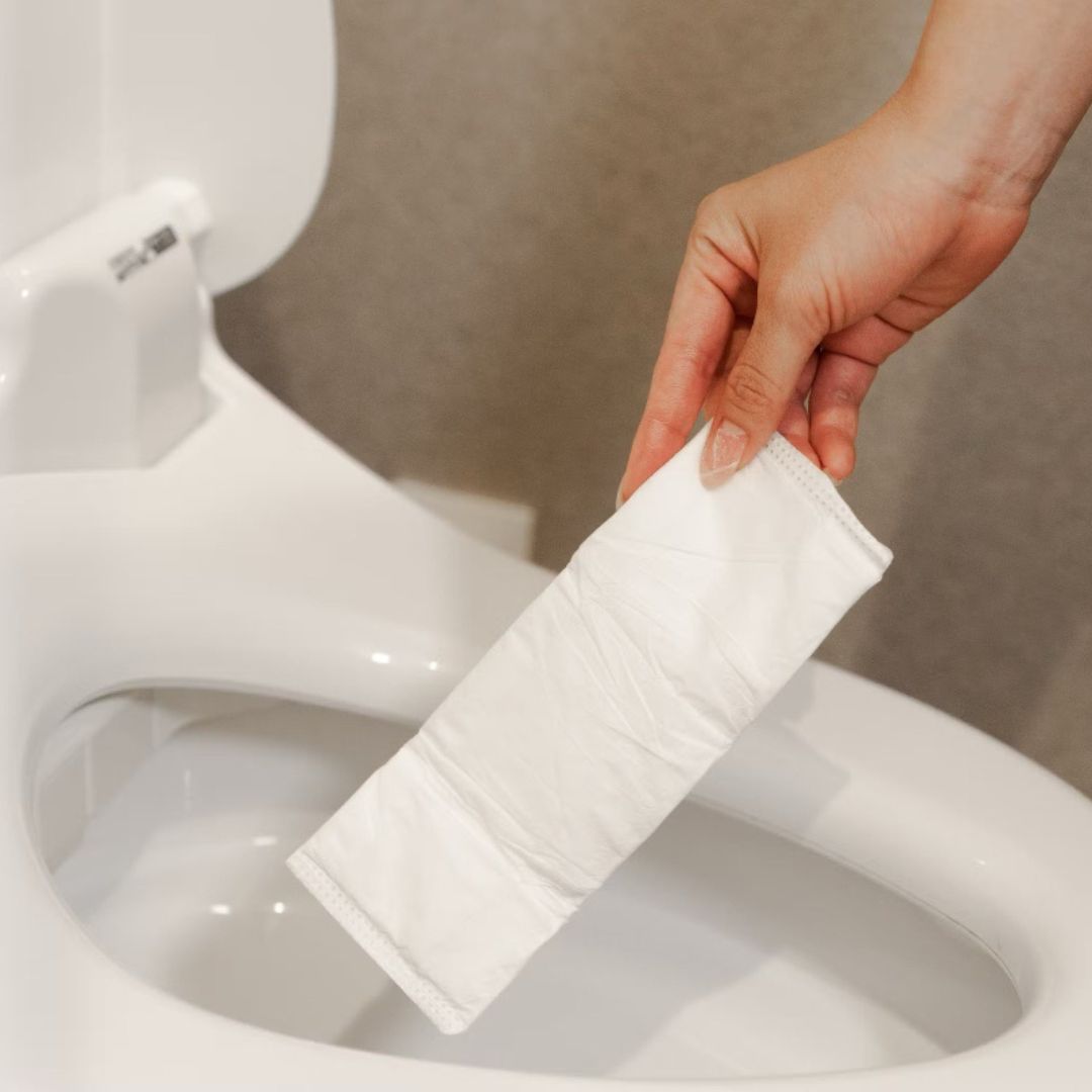 100%生分解性フェムケアパッド  21cm（羽なし）14枚入り JIHE Eco Flush Pad