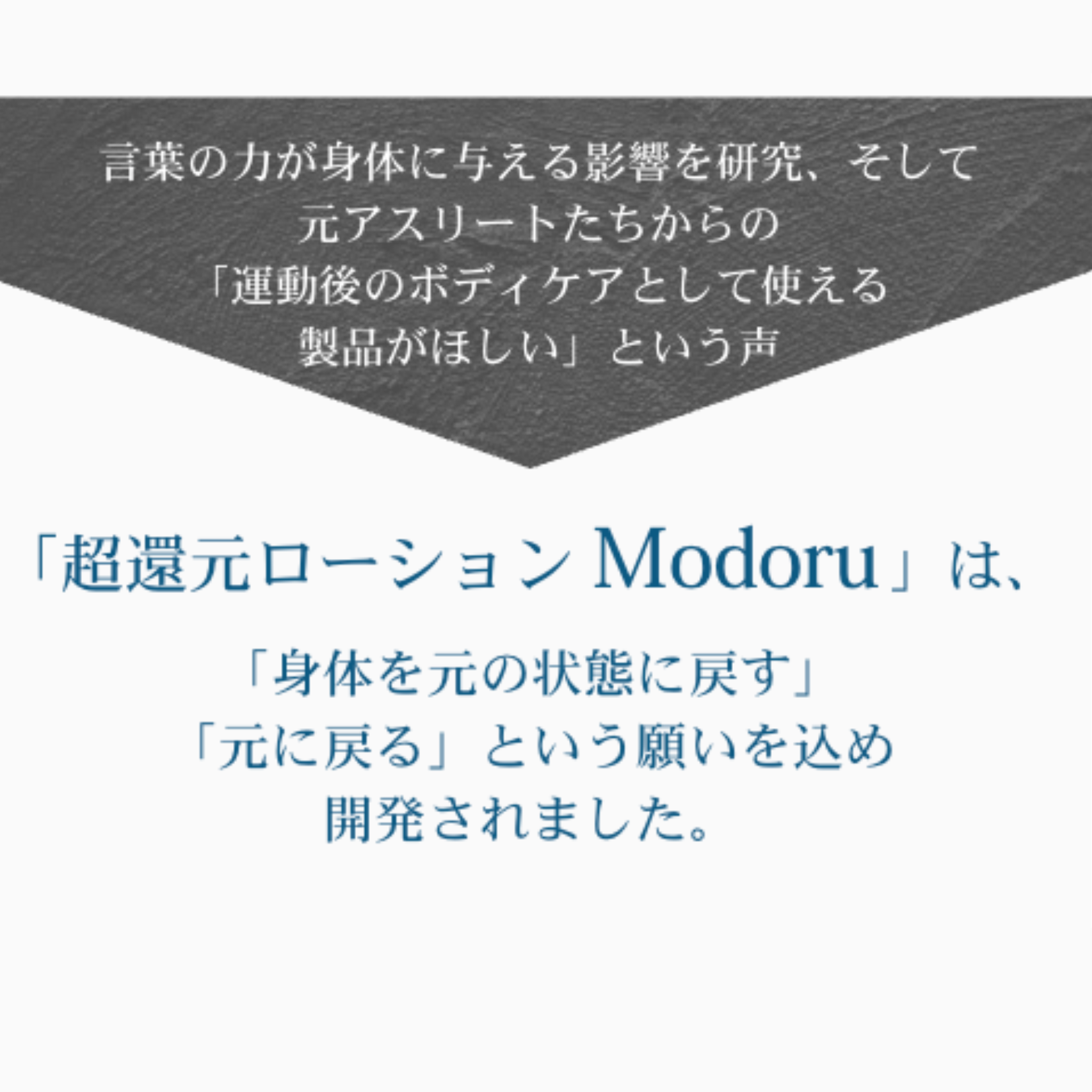 トリニティゼット配合 皮膚・筋肉・関節 還元ローション Modoru -帰還-