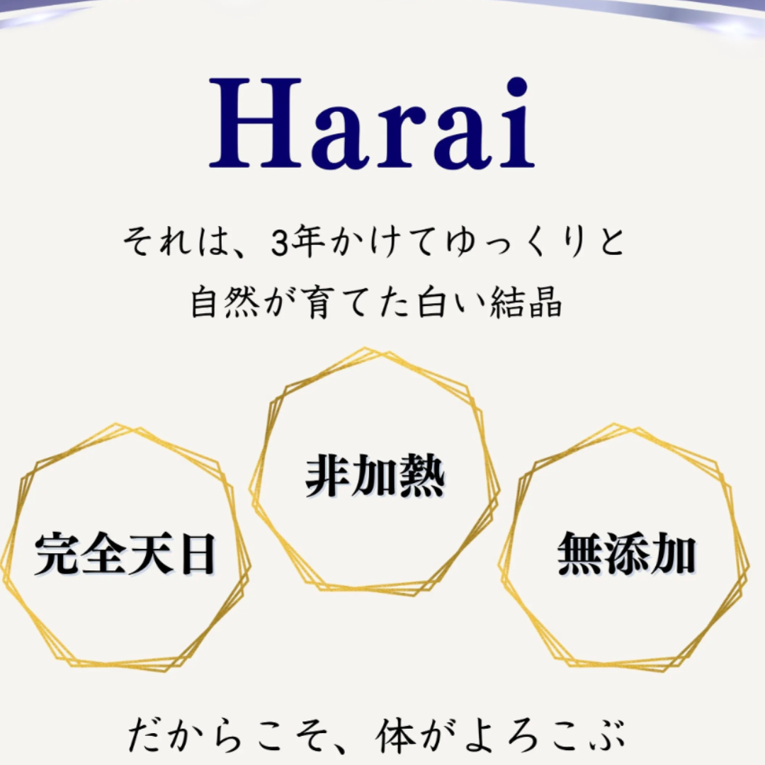 入浜式塩田法 超還元塩 100%天日 Harai -祓- 100g