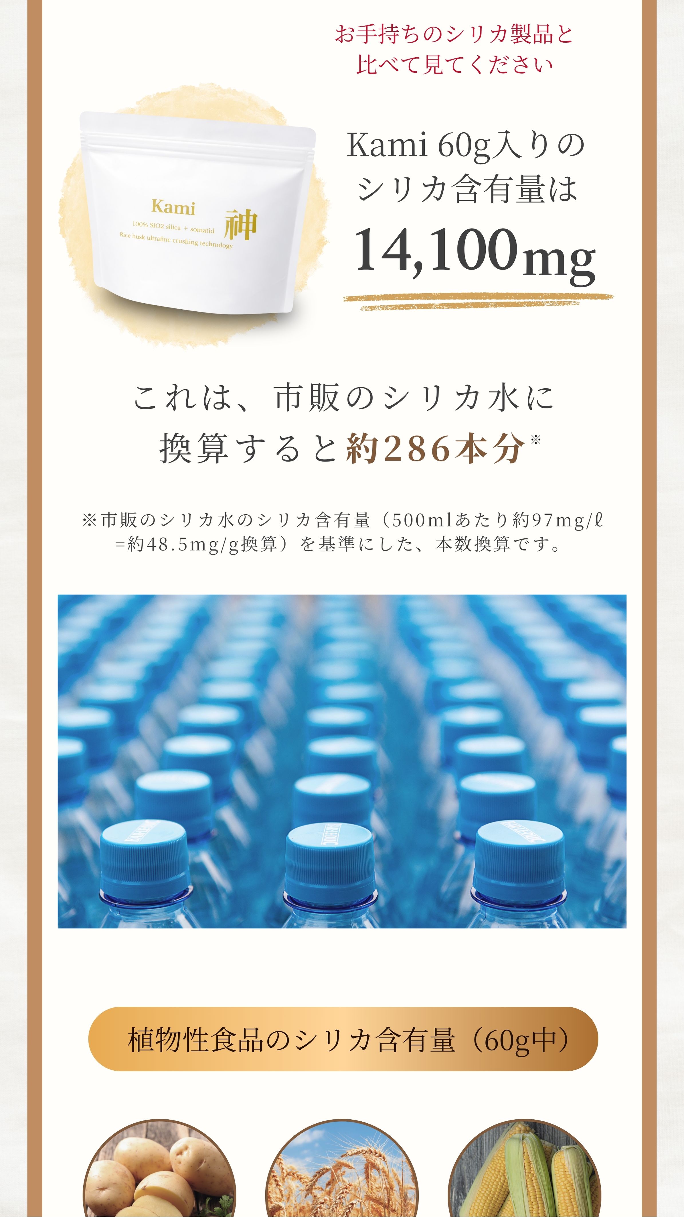 お手持ちのシリカ製品と