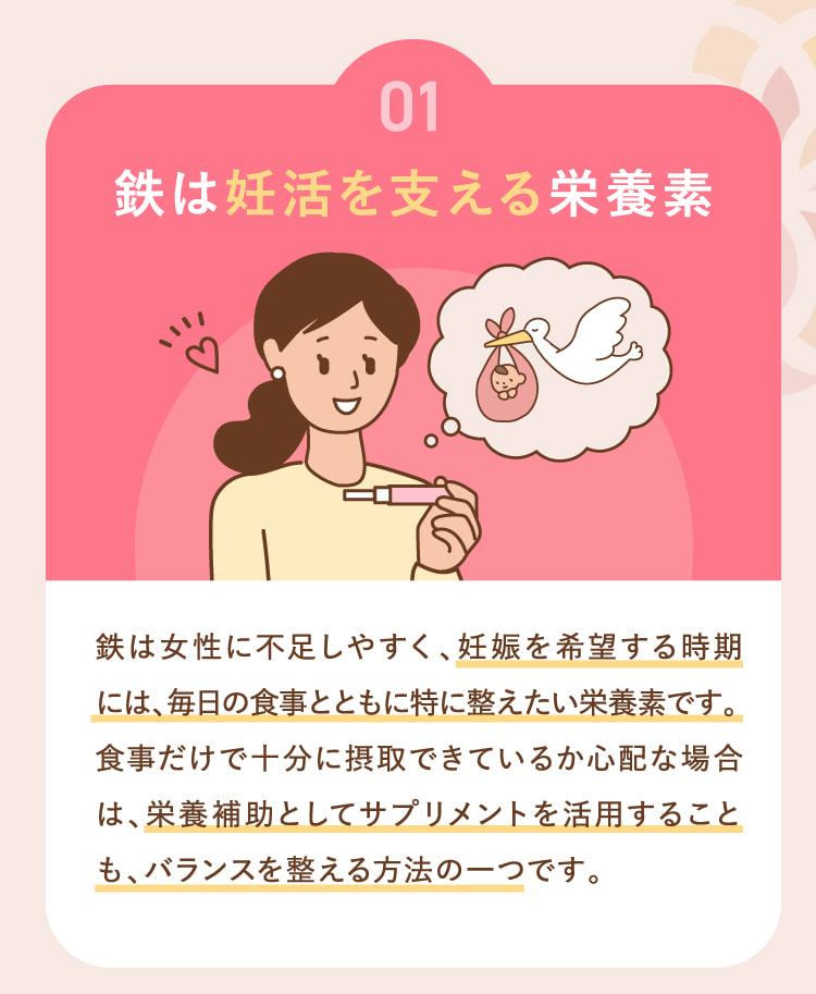 01 鉄は妊活を支える栄養素