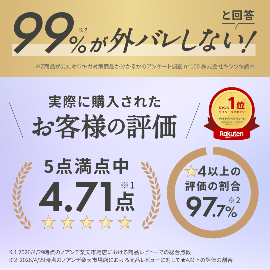 ワキガ・制汗対策！ノアンデのアドバンスド トランスパ 医薬部外品