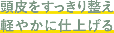 ベタ継ぎがちな髪や頭皮をすっきり保つ