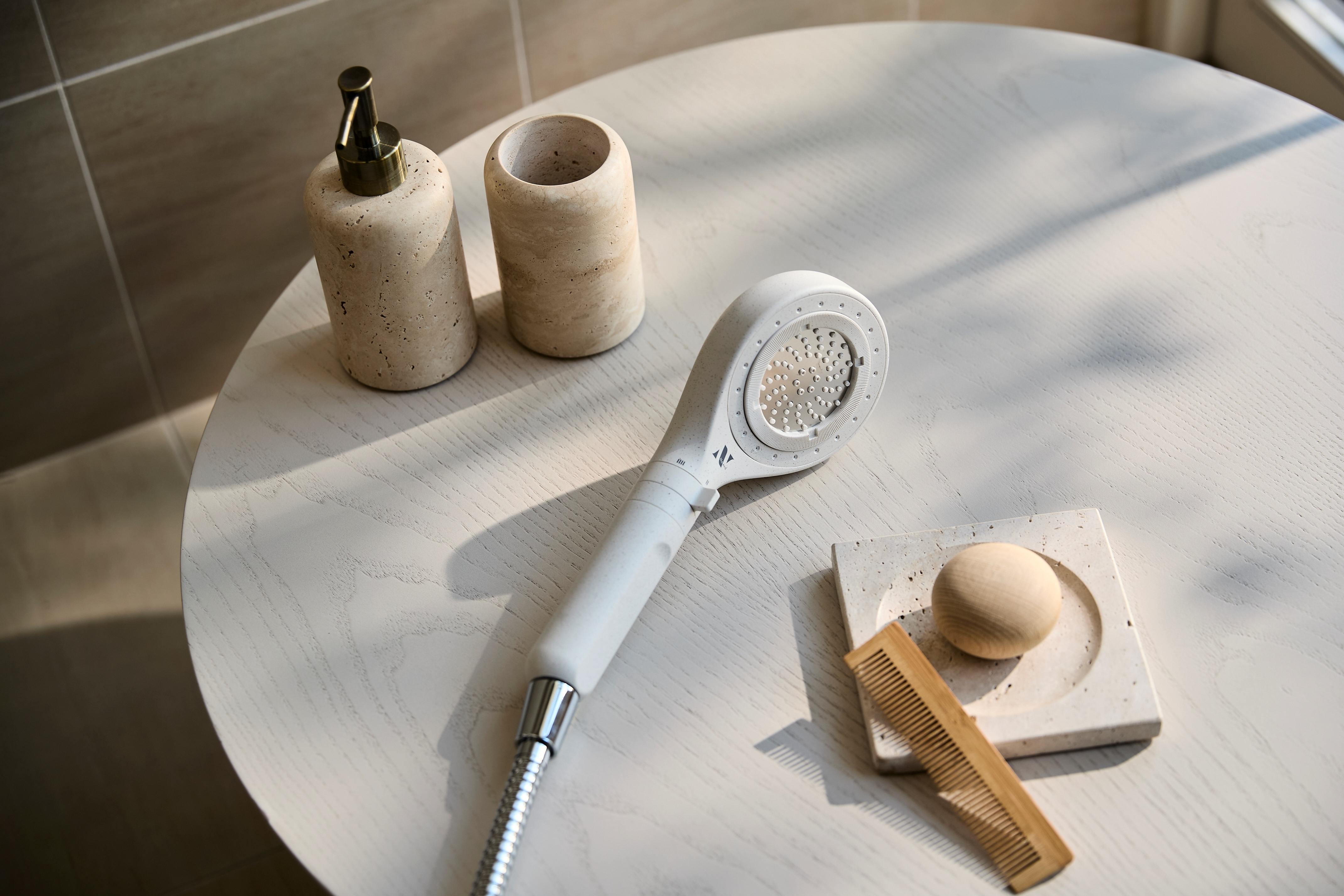 Noendオーガニックファインバブルシャワーヘッドに待望の新色「マーブルホワイト」が誕生！ 3月1日（日）より、応援購入サービスMakuakeにて、最大35％OFFで先行販売開始