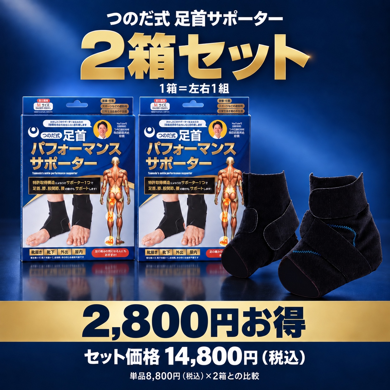 【2箱セット】つのだ式足首パフォーマンスサポーター