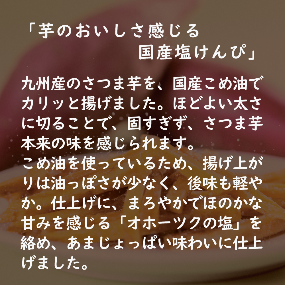 純国産 塩けんぴ  8個または16個セット: 8個 (3,000円)