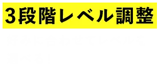 3段階レベル調整