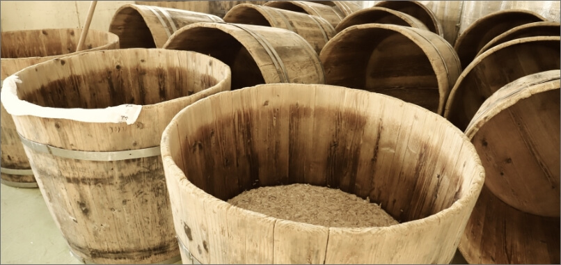 山うに　木樽仕込いか塩辛【ミニ樽入】