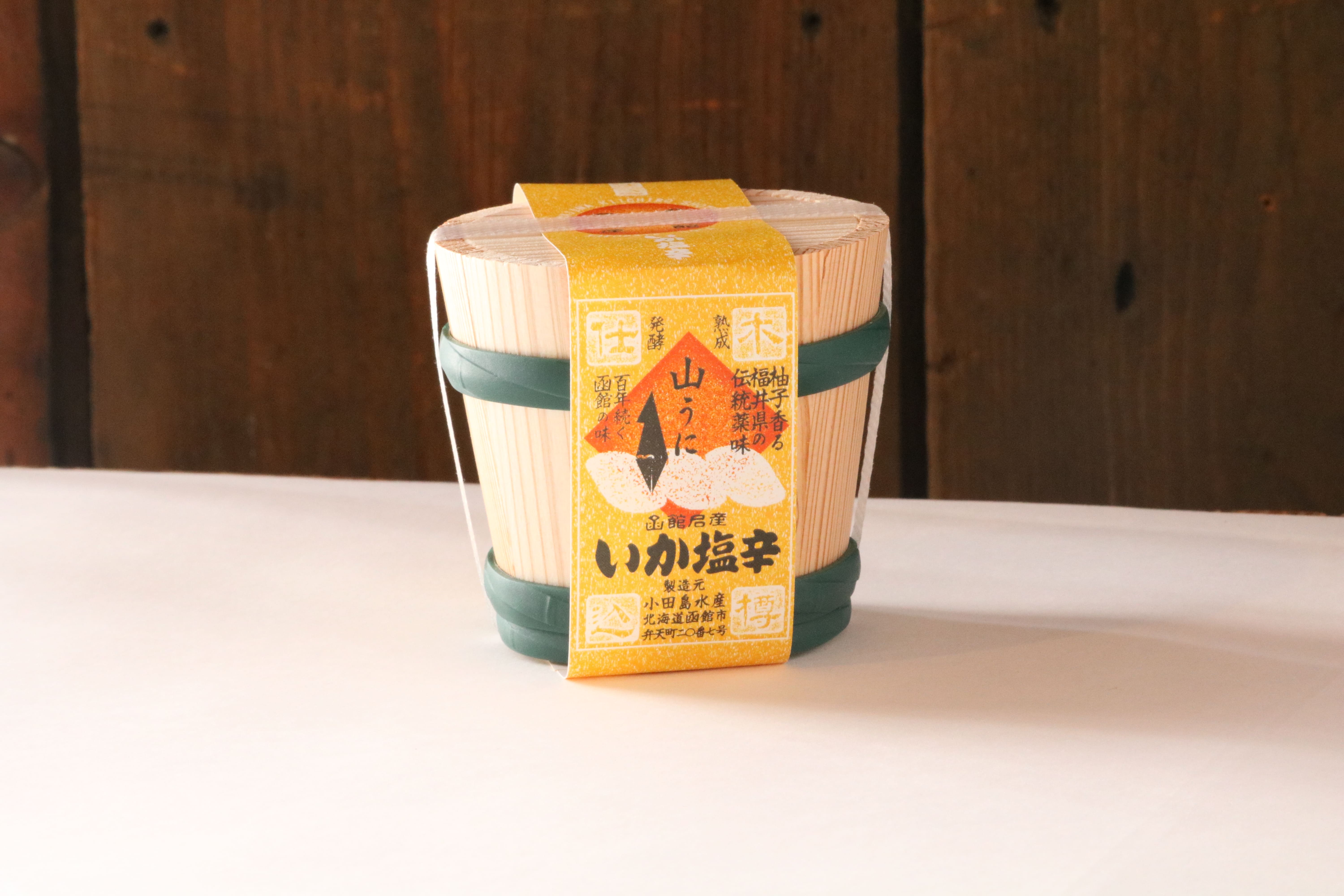 ゴロ2倍木樽仕込いか塩辛【ミニ樽入】