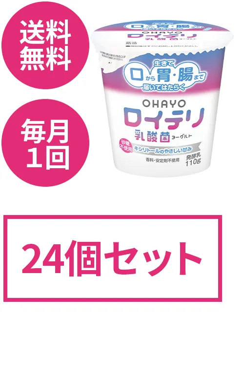 ロイテリヨーグルト定期便3ケース（24個入り）