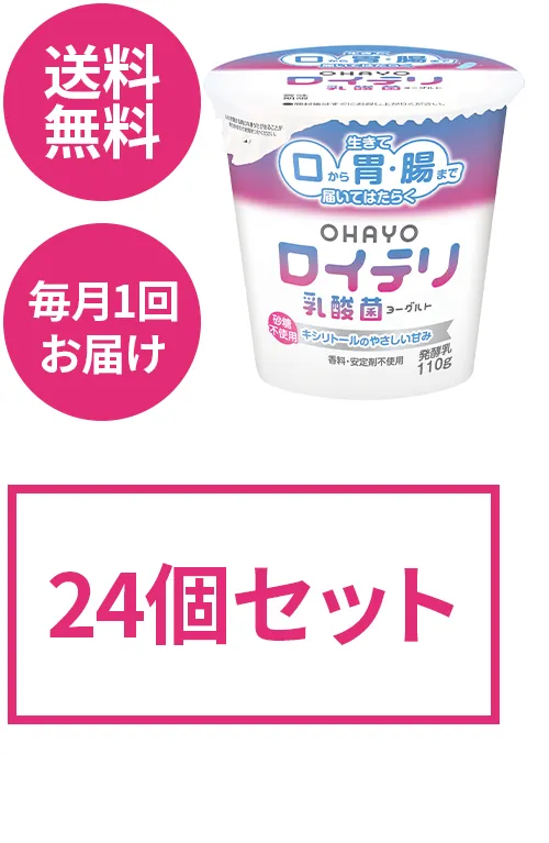 ロイテリヨーグルト定期便3ケース（24個入り）