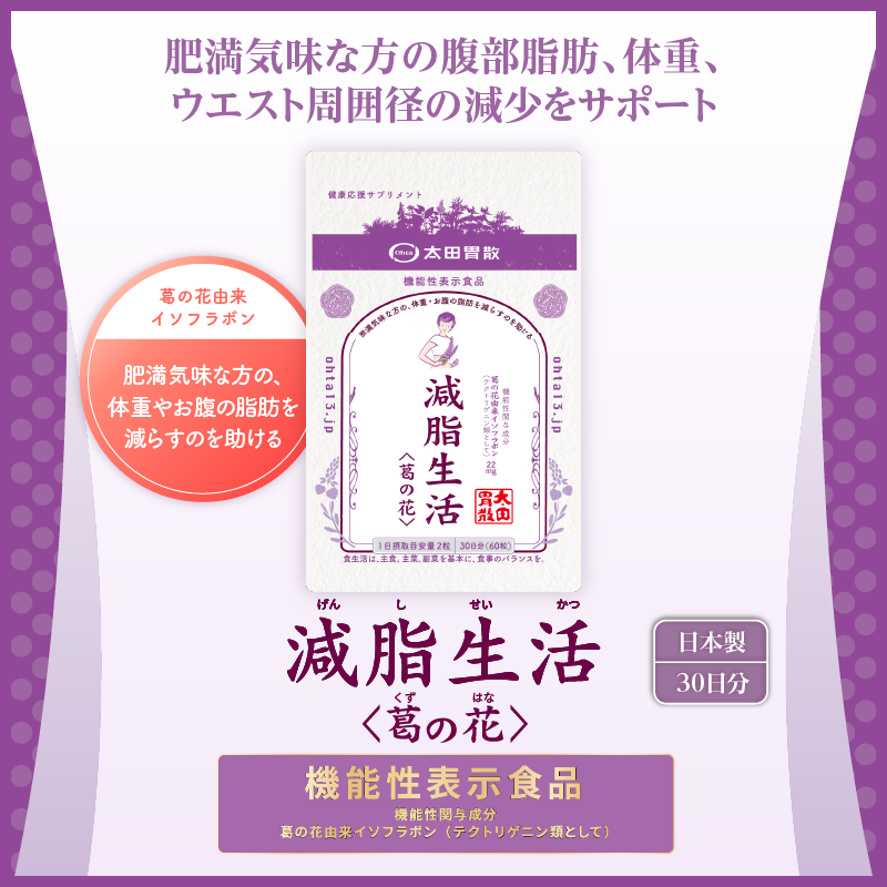 【定期】減脂生活＜葛の花＞　30日分（60粒）