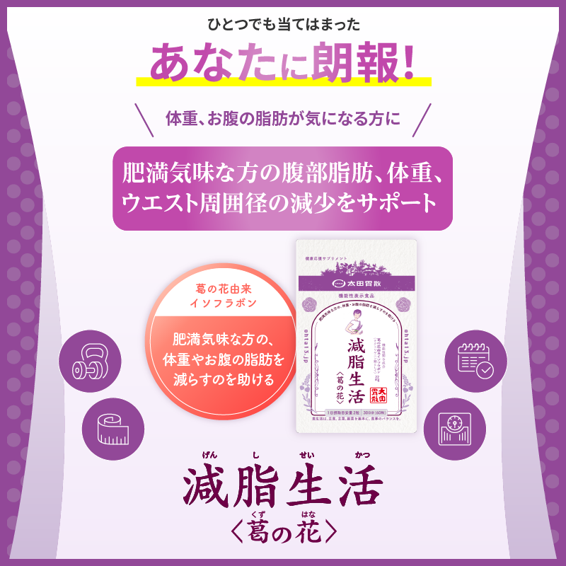 【定期】減脂生活＜葛の花＞　30日分（60粒）