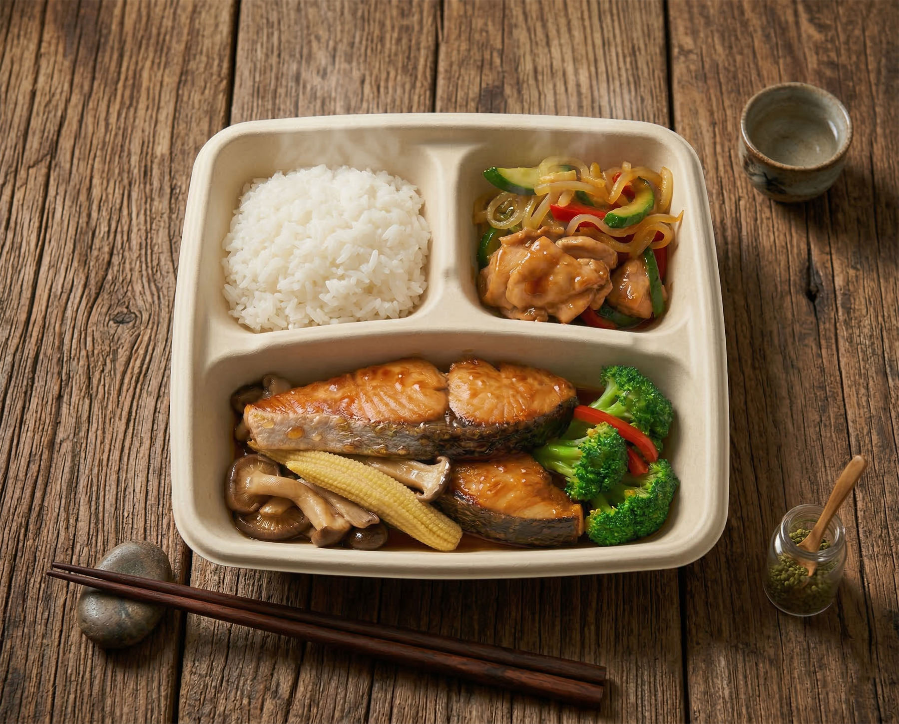 ふっくら鰆(サワラ）の甘酢あんかけ弁当