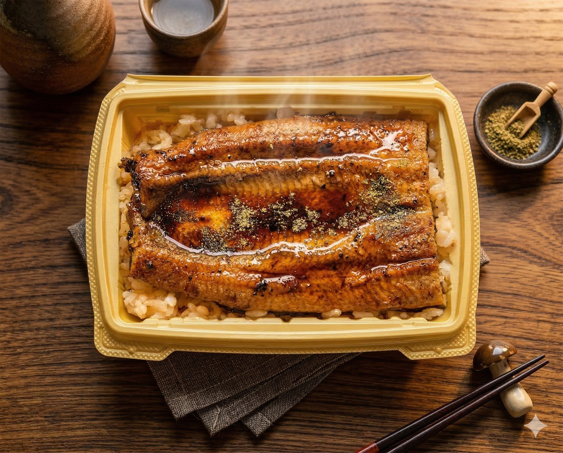 浜名湖産炭火焼き鰻重 　特製たれご飯