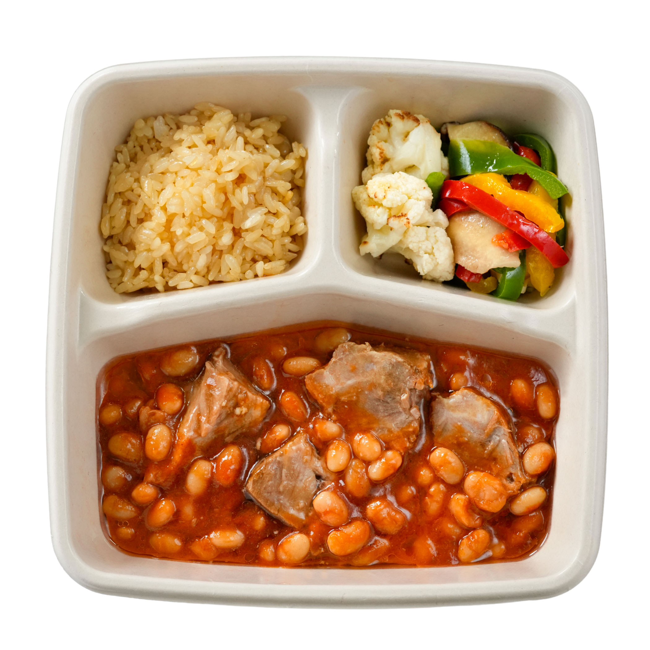 三元豚と白いんげん豆のほっこり煮込み弁当