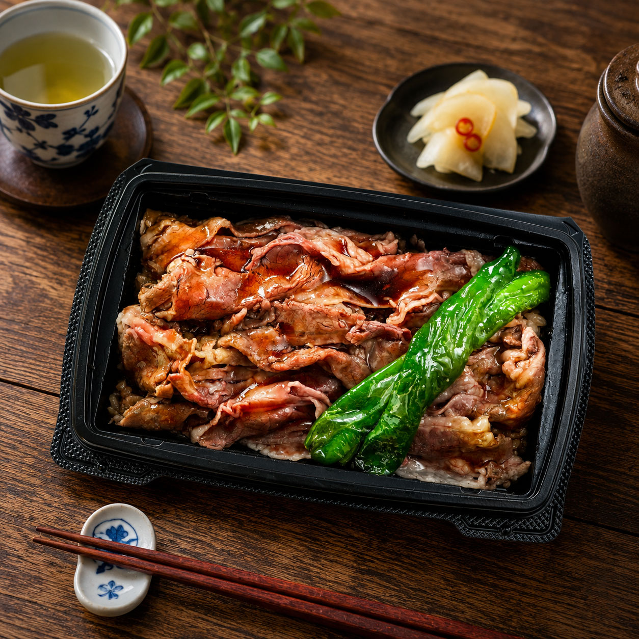 国産黒毛和牛特製たれ すき焼き重
