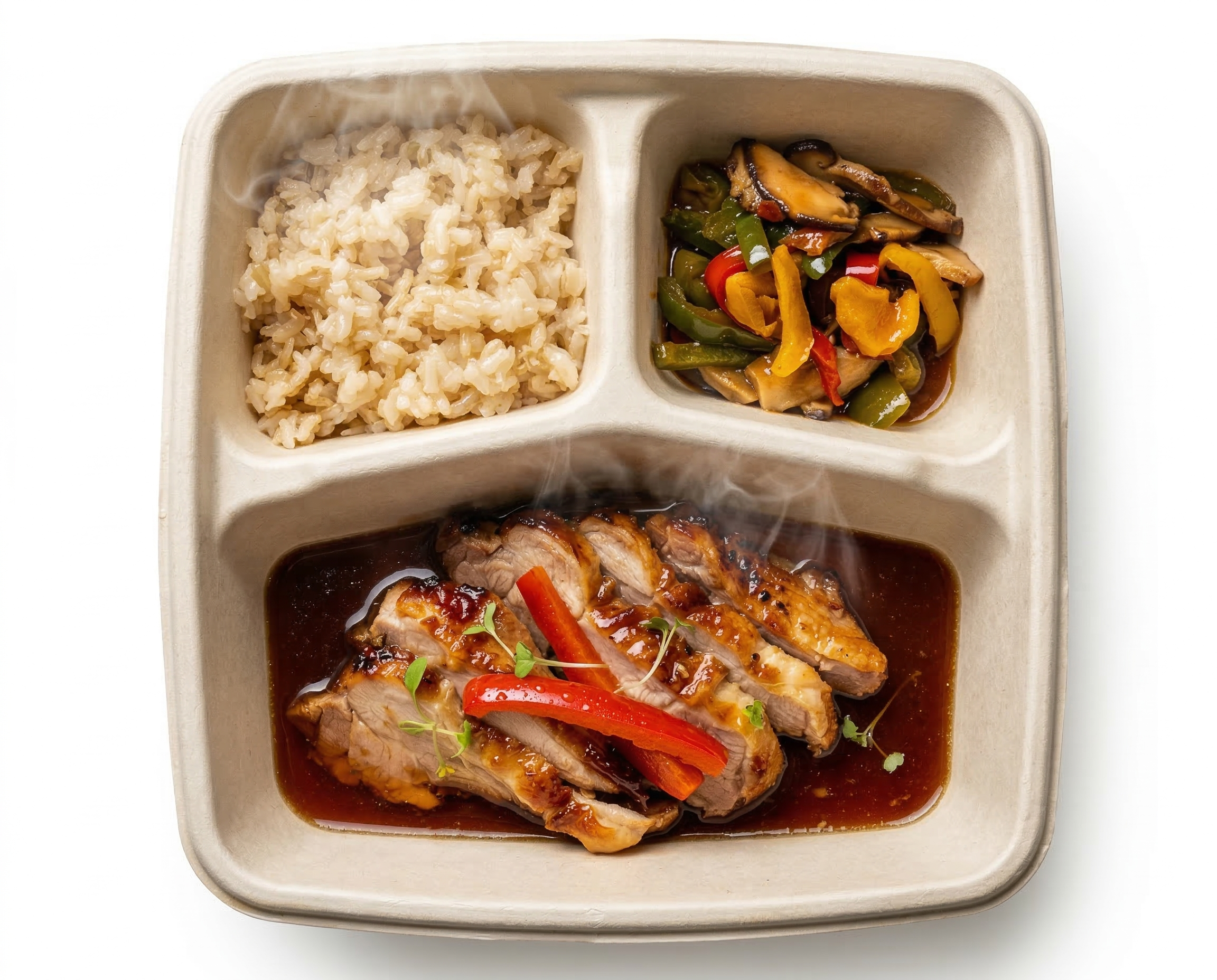 大山鶏の甘酢香味たれ焼き弁当