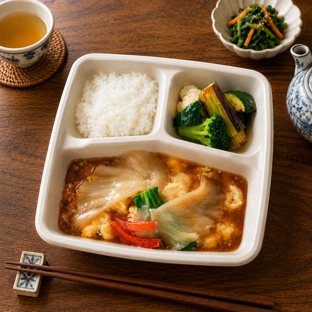 気仙沼贅沢フカヒレとじ卵弁当